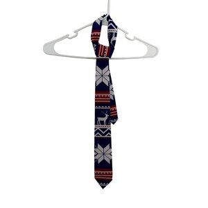 Opposuits blue red and white formal christmas holiday patterned tie classic